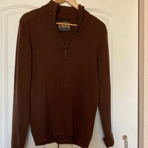Epic Threads Men's Brown Zip-Up Sweater
